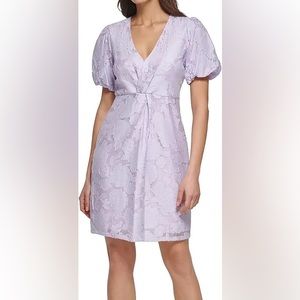 GUESS NWT Lilac Purple Textured Fabric Mini Knot Dress Women’s Size 4